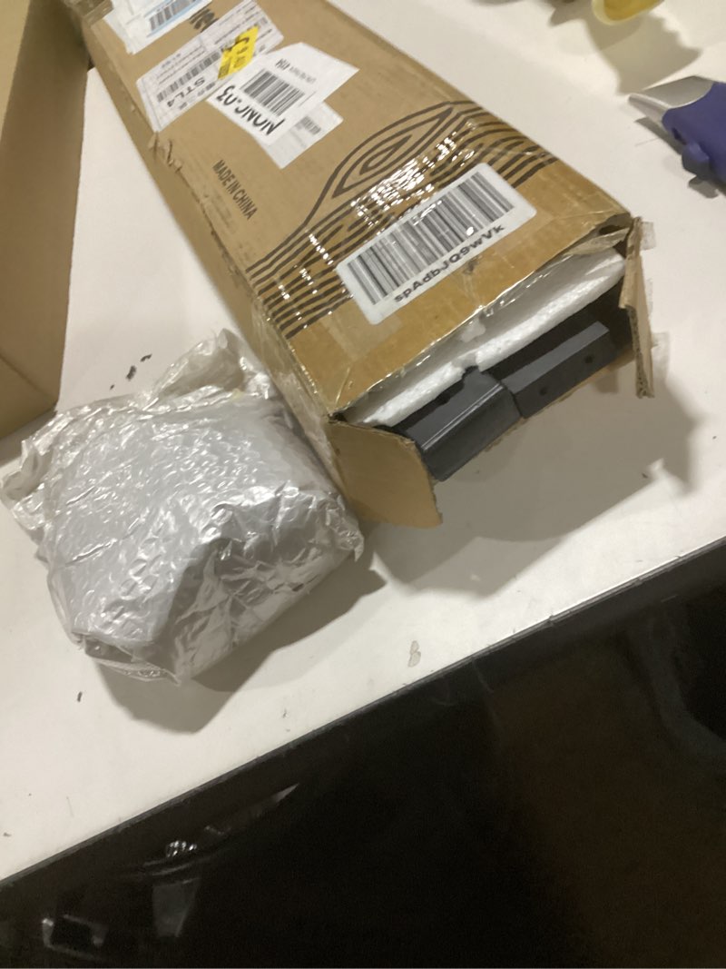 Condition photo showing As Is for 4 in 1 Coat Rack Wall Mount with Shelf, Coat Hooks 25.2" Entryway Coat Hanger with Key Hooks and Mail Holder, Wall Hooks with Shelf, Hat Rack for Wall Key Holder Mail Organizer Black