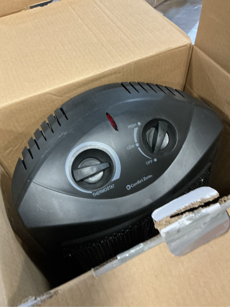 Condition photo showing As Is for Comfort Zone Space Heaters for Indoor Use, Portable Electric Heater, Adjustable Thermostat, Infrared