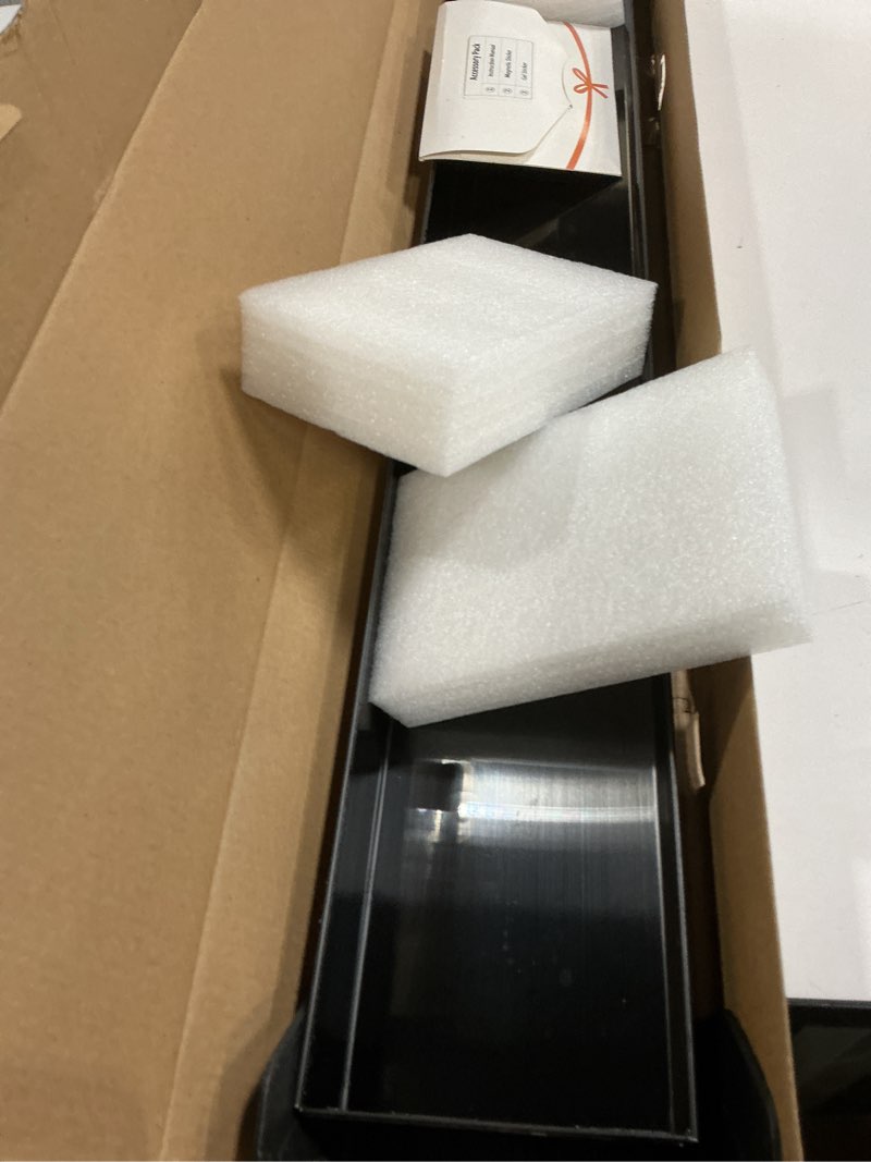 Condition photo showing Good Condition for 30" Upgrade Stainless Steel Stove Top Shelf, Magnetic Shelf for Kitchen, Over The Stove Spice Rack Organizer, Back of Oven Rack with Border All Around, Black 30" Black