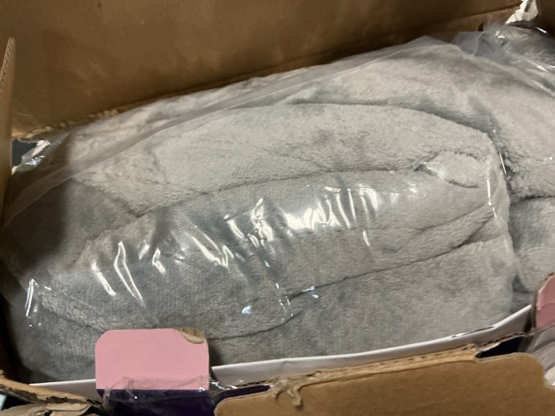 Condition photo showing New/Like New for electric blanket throw 50" x 60" - soft flannel sherpa heated blanket throw with 5 heating levels & 4 hours auto off, electric lap blanket as a gift for grandma, machine washable (grey) 06 - grey throw - 50" x 60"
