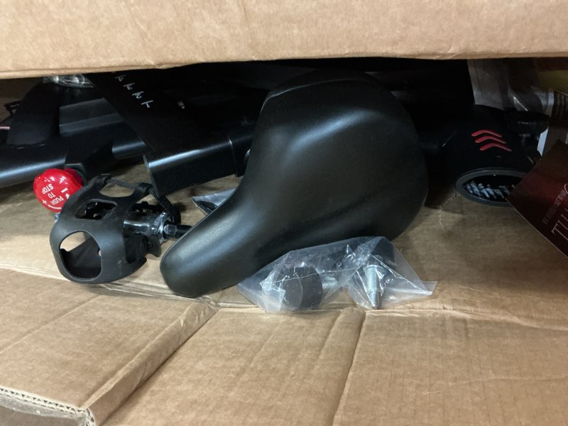 Condition photo showing Good Condition for wenoker exercise bike for home – 350lb indoor cycling bike, silent stationary spin bike with app sync, adjustable seat, lcd monitor, smooth & quiet for cardio workout friction-red