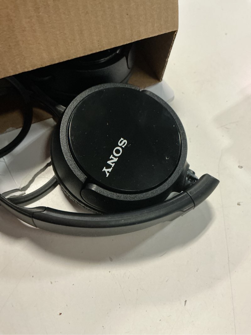 Condition photo showing As Is for sony zx series wired on-ear headphones, black mdr-zx110