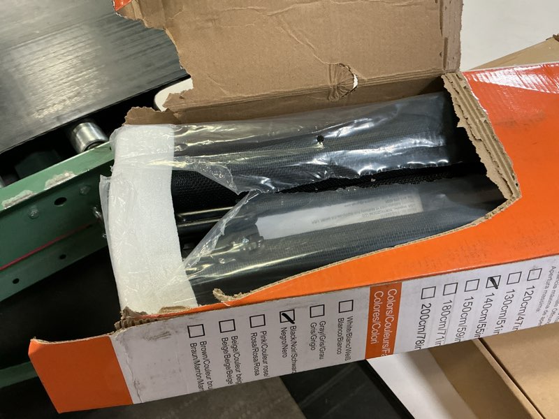 Condition photo showing Good Condition for (2 Pack) Retractable Baby Gate for Doorways and Stairs, Mesh Safety Gate for Pet, Indoor & Outdoor Use, One-Hand Operation, Easy Installation, 33.6" Tall, Expands to 55" Wide?Black,33.6"x55" 33x55 Inch(2 Pack) Black
