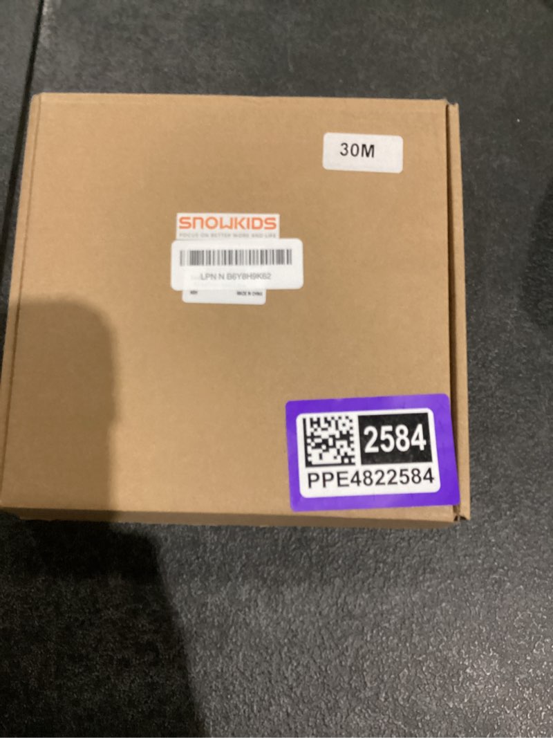 Condition photo showing New/Like New for snowkids 8k hdmi fiber optic cable long 2.1 100ft/30m, unidirectional 48gbps high speed 8k60 4k braided hdmi cord earc hdr10 2.2&2.3 compatible for tv/monitor/ps-5/x-box/sound system & more 100feet black 1