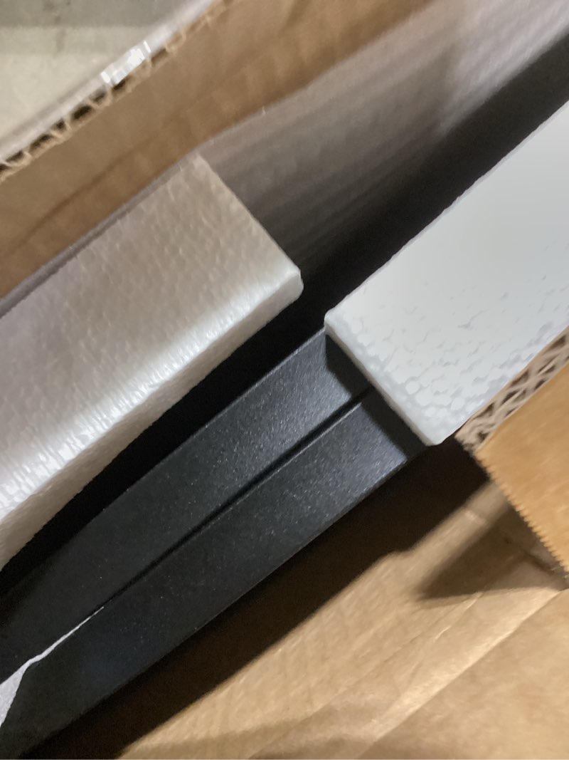 Condition photo showing New/Like New for saygoer black marble coffee table small round coffee tables for living room modern center table with metal frame, 27.6 × 27.6 × 17.7, faux marble