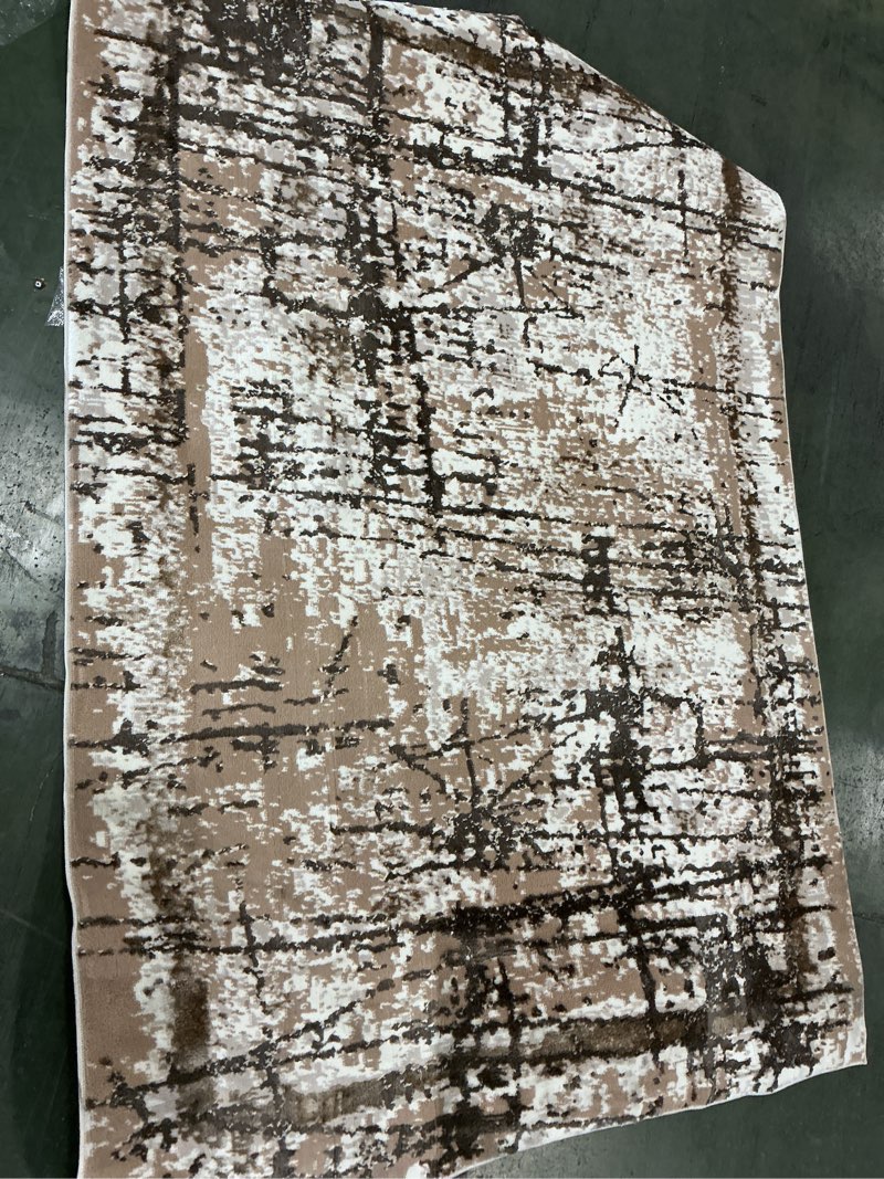 Kristal area rug 5.7”  beige/ beige 0021A 