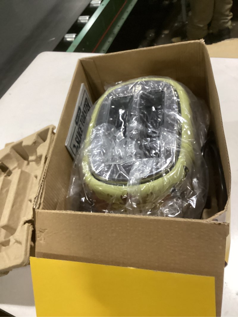 Condition photo showing As Is for Hazel Quinn X Eduardo Recife Collaboration 2-Slice Retro Toaster, 6 Browning Levels, 3 Functions-Defrost/Reheat/Cancel, Removable Crumb Tray for Easy to Clean, 1.5 Inches Extra Wide Slots Floral Printed Design