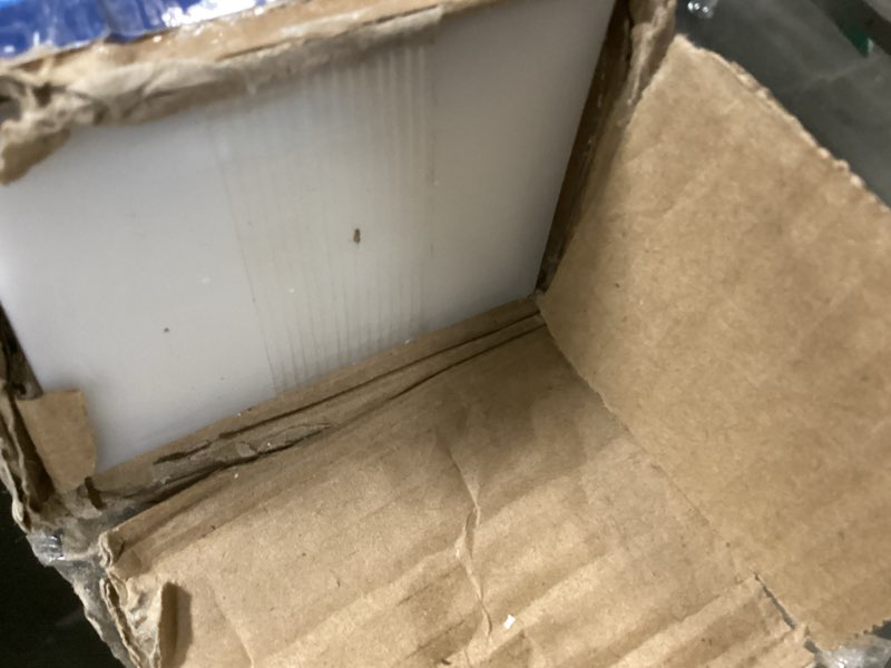 Condition photo showing As Is for Motorized Zebra Blinds with Remote Control, Cordless Light Filtering Smart Blinds for Windows Home and Office, White, 30" W x 72" H 30"W x 72"H White