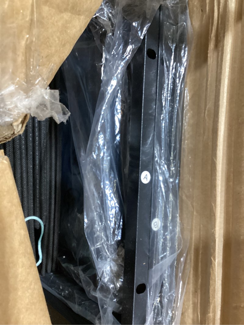 Condition photo showing As Is for (missing pieces)dresser for bedroom with 9 drawers, anti-tip fabric storage tower, wood top and metal frame organizer for clothes, closet, entryway, hallway furniture,black black 11.8\"d x 39.4\"w x 40.2\"h (9 drawers)