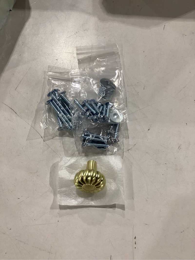 Condition photo showing Good Condition for 1-1/4 inch 8 pack brushed gold cabinet knobs with backplate, vintage small drawer pulls, aged copper handles and hardware for kitchen,dresser,bathroom,closet
