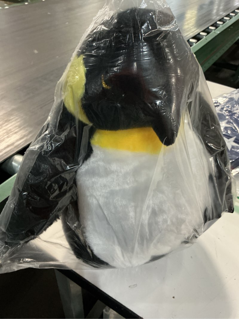 Condition photo showing Good Condition for 5 pcs penguin stuffed animal, 13" mommy stuffed penguin plush toy with 4 baby penguins plushies in zippered belly, soft cuddly penguin toys for kids christmas birthday gifts