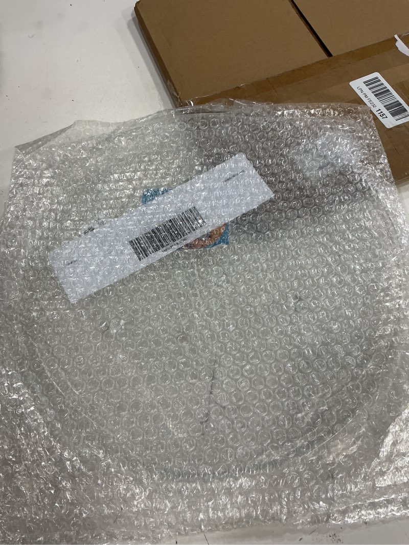 Condition photo showing New/Like New for microwave plate replacement 14 1/8 inch fits w10531726 whirlpool microwave glass plate - exactly replaces rotating microwave turntable plate - durable oven dish tray for better cooking and reheating 14.18"