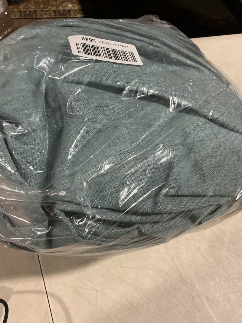 Condition photo showing As Is for PONY DANCE Teal 100% Blackout Linen Bedroom Curtains 95 inches Long, Noise Reducing Window Treatment Drapes for Living Room,Thermal Insulated Curtain for Nursery, 52" W x 95" L, Skylark Blue,2 Panels 52"W x 95"L (Pack of 2) Skylark Blue