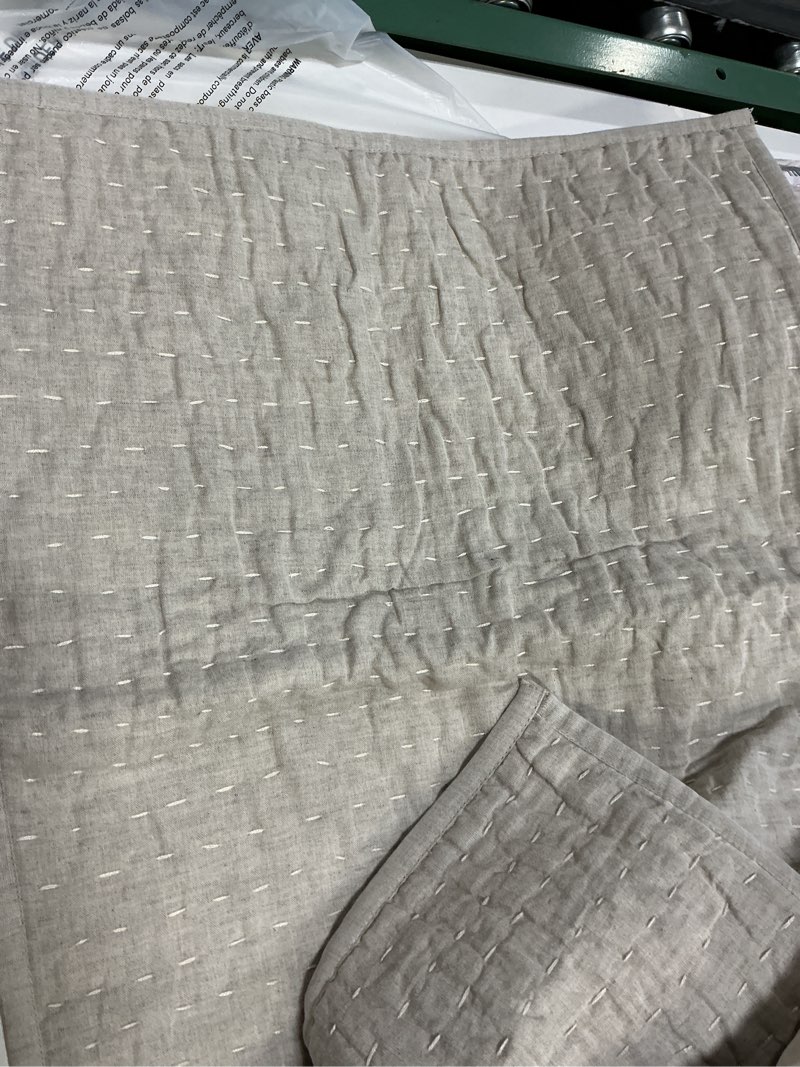 Condition photo showing Good Condition for quince european linen cotton pillowcases set sand standard