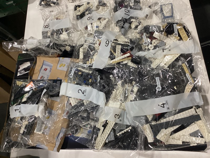 Condition photo showing As Is for MISSING SMALL BAG 5 and possibly small bag 10 LEGO Star Wars Ultimate Collector Series X-Wing Starfighter Building Set for Adults, Star Wars Collectible for Build and Display with Luke Skywalker Minifigure, Fun Gift Idea for Fans, 75355