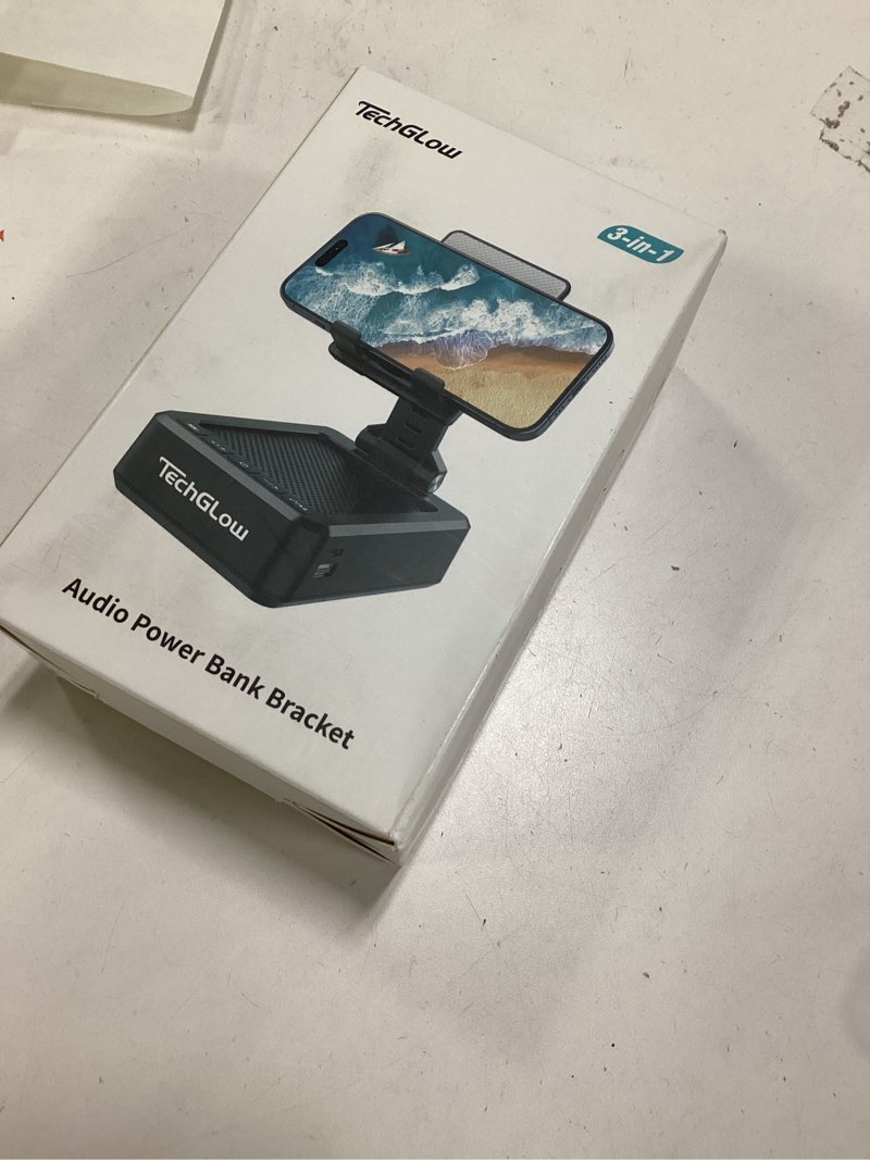 Condition photo showing New/Like New for TechGlow Foldable Cellphone Stand with Bluetooth Speaker and Charging Function Birthday Gifts for Men Women Mother Father Boy Girl Teens Cool Tech Gadgets Black