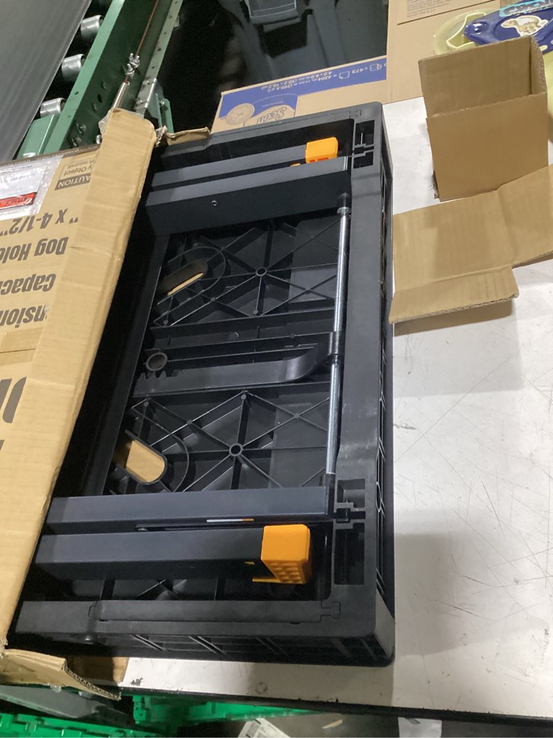 Condition photo showing New/Like New for powertec portable folding worktable – heavy-duty workbench with 33.5" x 24" surface, 1650 lbs load c