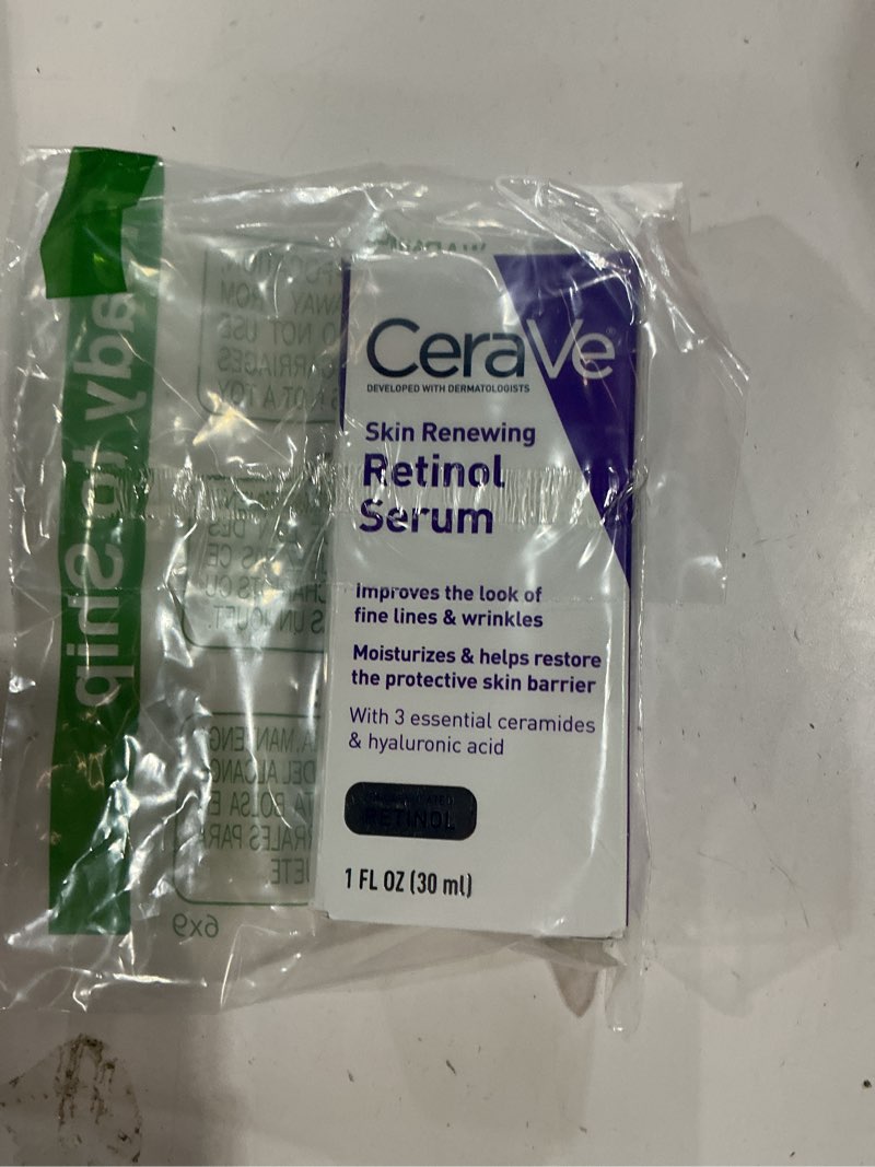 Condition photo showing New/Like New for CeraVe Anti Aging Retinol Serum For Face, Encapsulated Retinol With Hyaluronic Acid, Niacinamide & Ceramides, Smooths Wrinkles & Fine Lines, Gentle Skin Brightening Serum, Fragrance Free, 1 Oz