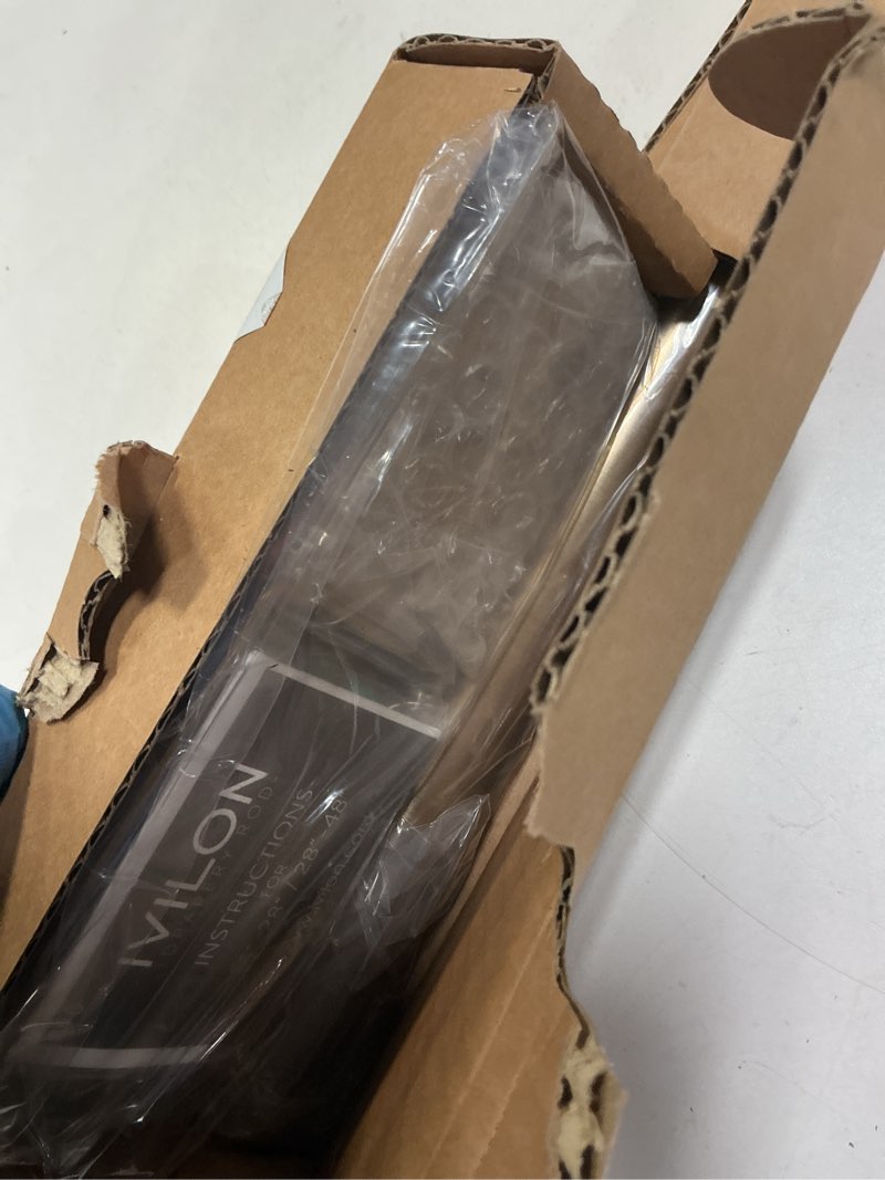 Condition photo showing New/Like New for Ivilon Drapery Window Curtain Rod - End Cap Style Design 1 Inch Pole. 28 to 48 Inch Color Warm Gold 28 to 48 in.