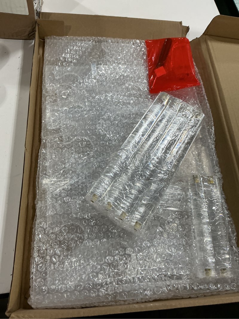 Condition photo showing Good Condition for Champagne Display Holder Stand for Party With 32 Slots, Cocktail Tree Stand for Drinks 3 Tier Clear Acrylic Wine Glass Stemware Display Rack, Champagne Flute Wall Holder with Led Light for Party Square