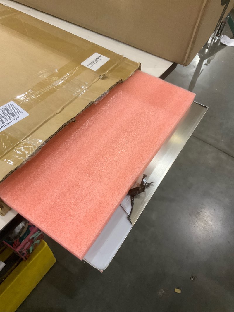 Condition photo showing Good Condition for Stainless Steel Cutting Boards for Kitchen,304 Stainless Steel Chopping Boards with Lip and Non-slip silicone pad for Countertop Cutting Meats Fruits, Easy To Clean (15.7 * 27.5 * 0.06inch) 15.7"L x 27.5"W