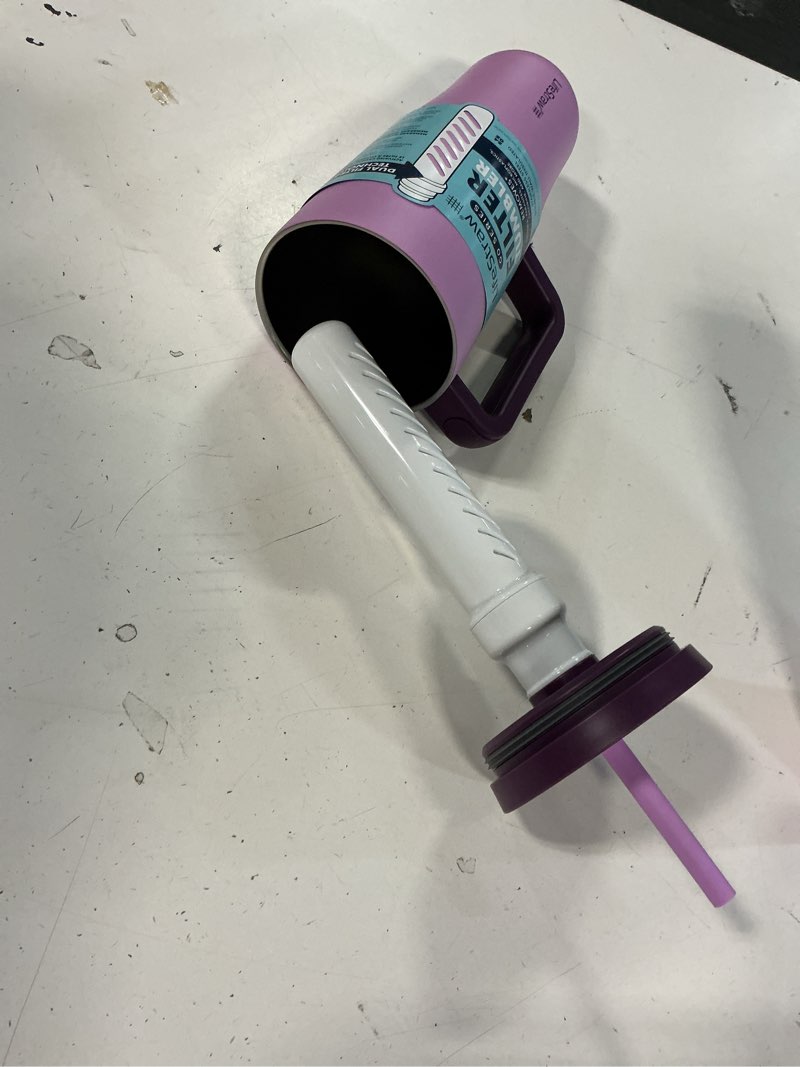 Condition photo showing Good Condition for lifestraw go series — double wall insulated 24oz stainless steel water filter tumbler, designed for everyday use, removes bacteria, parasites, microplastics, and improves taste, acai