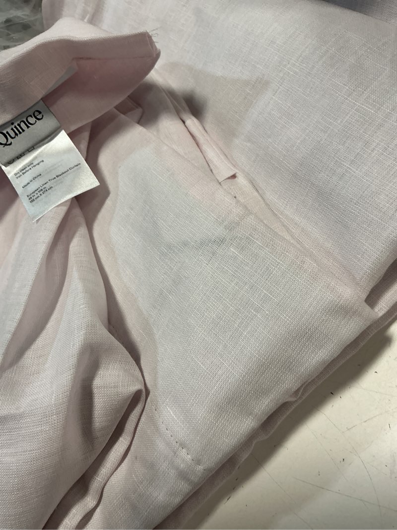 Condition photo showing Good Condition for quince european linen true blackout curtain 48inx108in (1 pc)