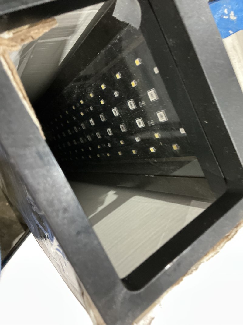 Condition photo showing As Is for seaoura 24/7 led aquarium light for 48-54 inch fish tank, fish tank light for plants, auto on off with timer, 9 colors, adjustable brightness, daylight & moonlight, diy and nature weather mode for 48-54 inch tank