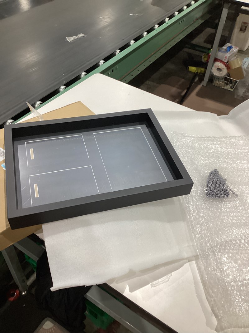 Condition photo showing Good Condition for wanlian medal display case-2 medals for medal & photo display shadow box?13""x13"" photo frame medal display frame?for ,marathon ,runners,gymnastics, military?medal display stand (black) ?, b-001