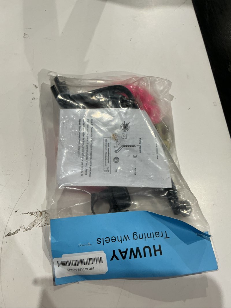 Condition photo showing As Is for training wheels flash mute wheel bicycle stabiliser mounted kit compatible for bikes of 12 14 16 18 20 inch? 1 pair pink