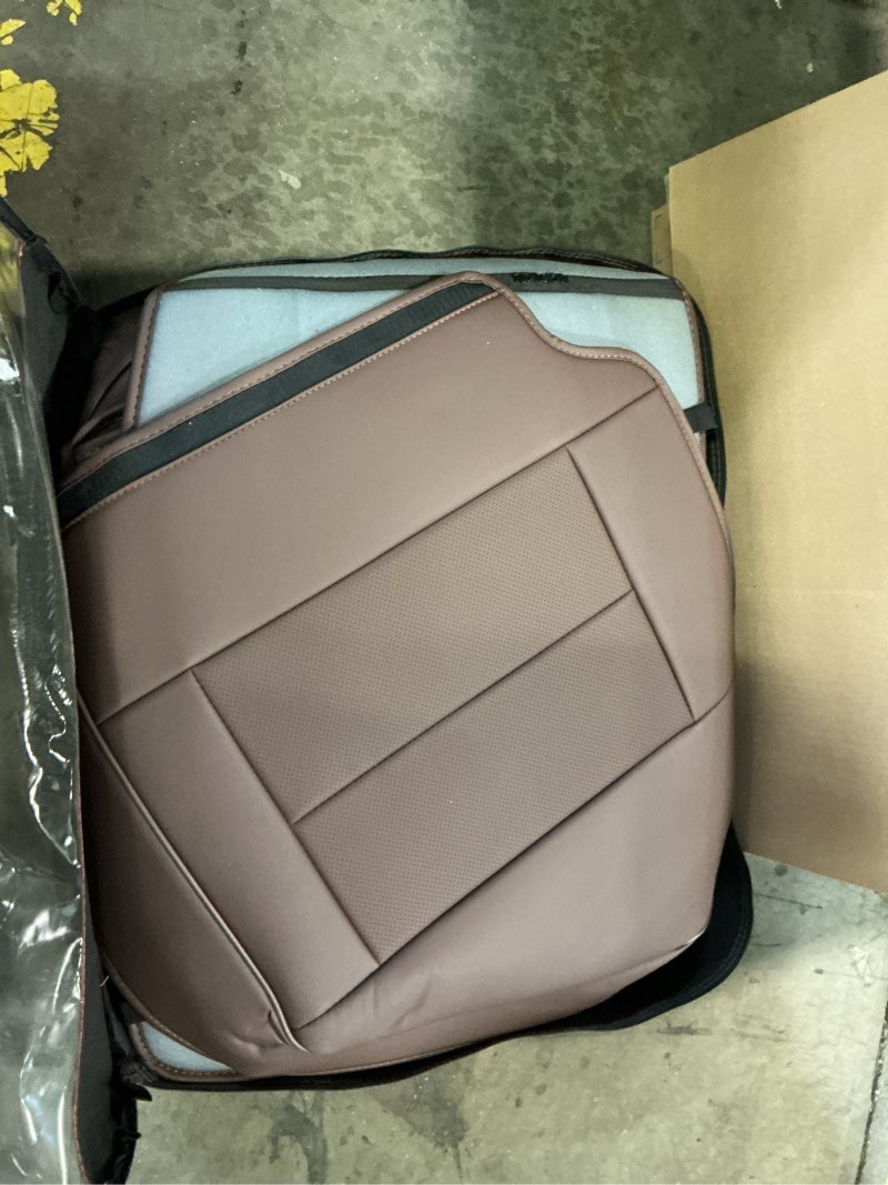 Condition photo showing As Is for (similar to stock photo) coverado seat covers, car seat covers full set, leather seat covers for cars, car seat protector, car seat covers front seats and back seats universal fit for most cars brown