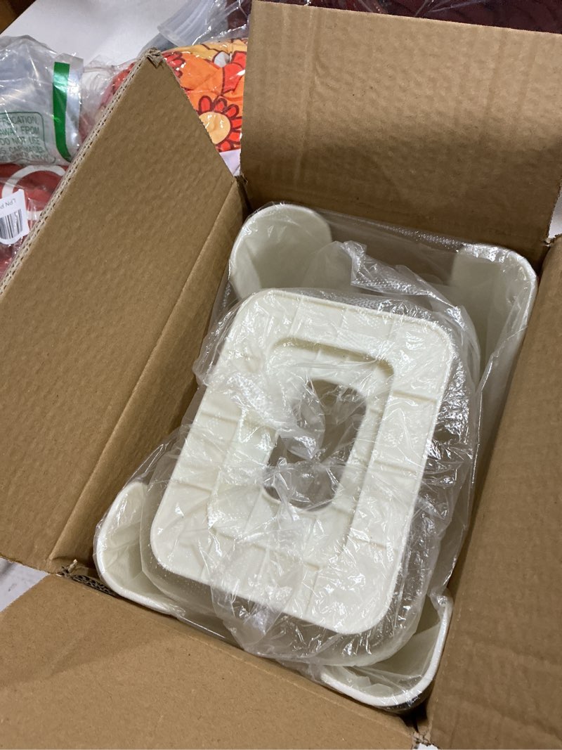 Condition photo showing Good Condition for food container lid organizer for rubbermaid brilliances nap-on lids,food container lid organizer for kitchen cabinet (3-piece) - holds 24 lids for 4.7 & 3.2 cup,1.3 cup,0.5 cup containers (white) white,3-piece bundle