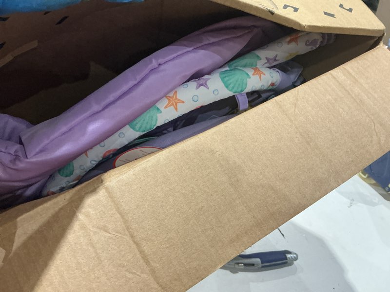 Condition photo showing As Is for bright starts disney baby the little mermaid twinkle trove light-up musical baby activity gym with tummy time pillow, newborn+