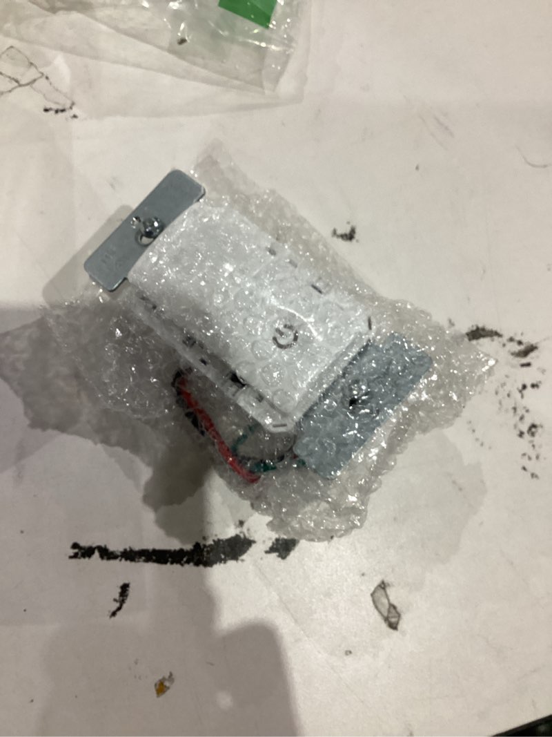 Condition photo showing As Is for ENERLITES PIR Motion Occupancy Vacancy Motion Sensor Light Switch, 500W, 5A, Motion Sensor Night Light, Single-Pole, Smart LED Backlight, Neutral Not Required, Ground Required, HMOS-J-W, White Ground Wire Required