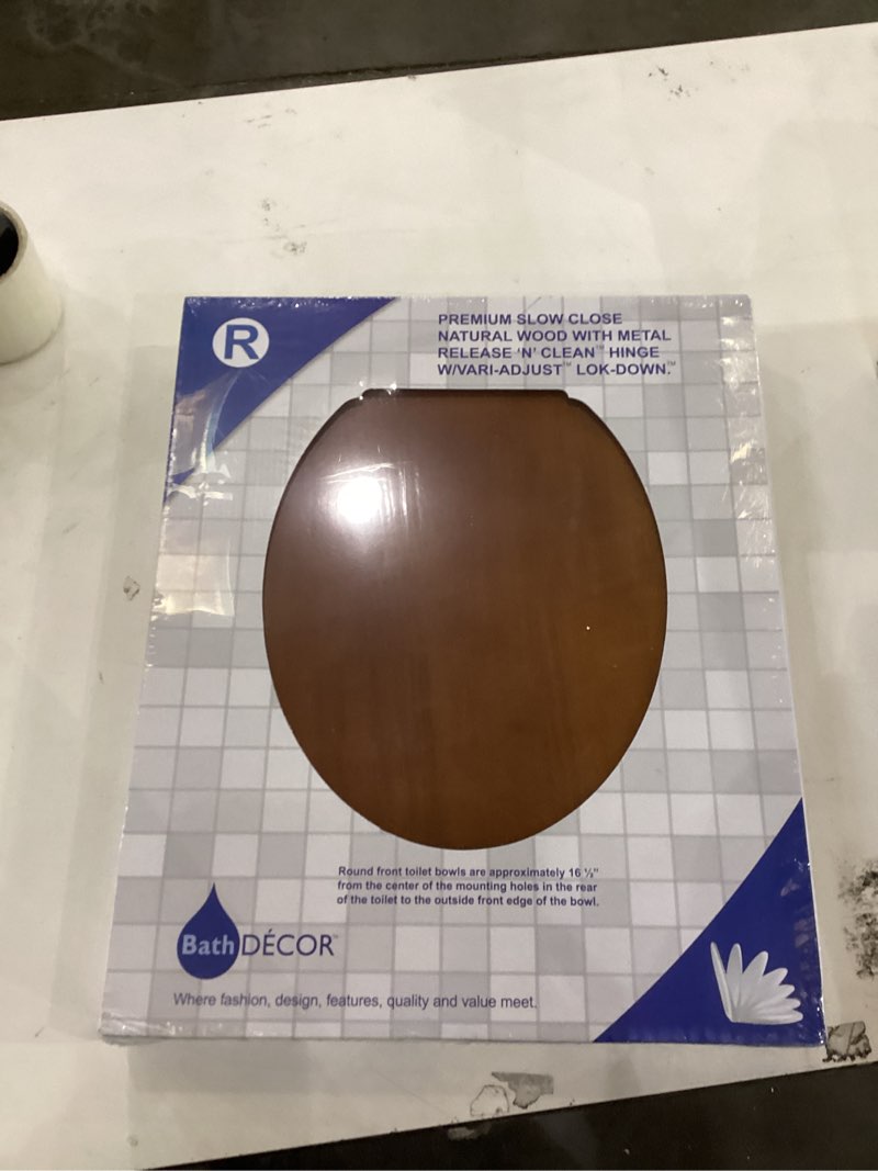 Condition photo showing New/Like New for Bath decor premiun slow close natural wood with metal release