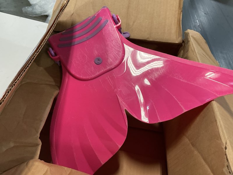 Condition photo showing As Is for adjustable mermaid swim fin for swimming training girl ,boys ,kids ,children by aiwank | adjustable monofin for mermaid tails,suitability for kids, perfect for mermaid pool parties