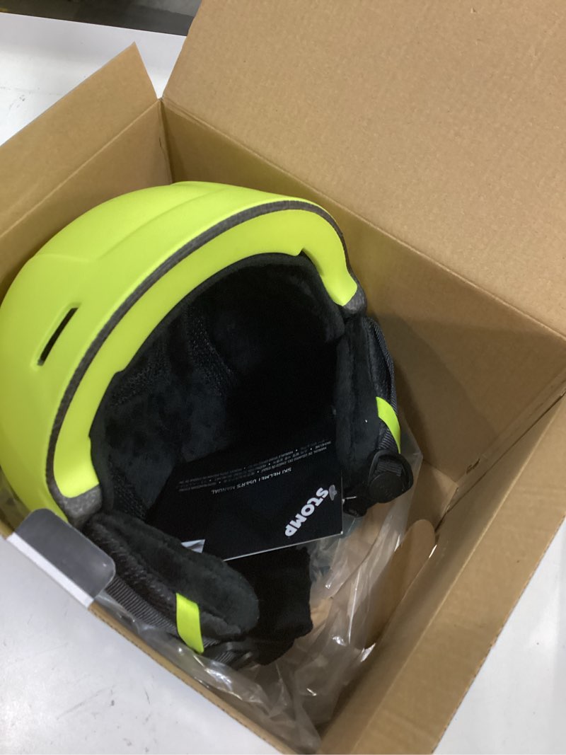 Condition photo showing Good Condition for (Size:M)STOMP Ski & Snowboarding Snow Sports Helmet for Men & Women with Removable & Washable Liner and Ear Pads, CE & ASTM Certified Matte Green Lemon Medium