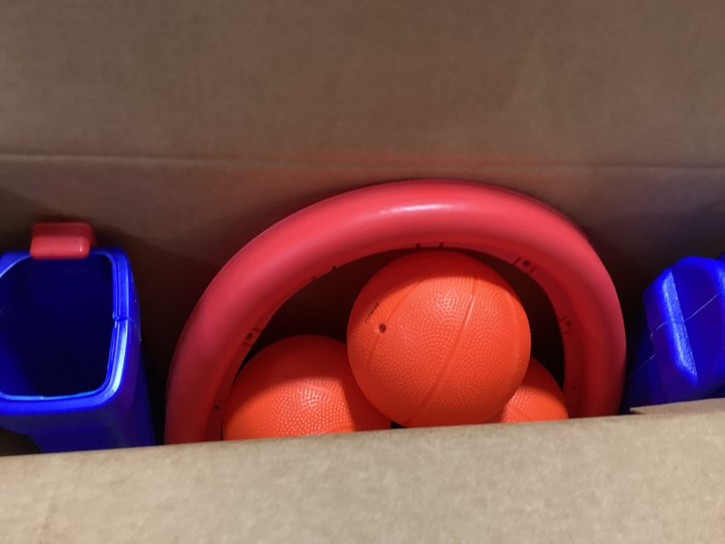 Condition photo showing As Is for Little Tikes Easy Score Basketball Set, Blue, 3 Balls - Amazon Exclusive, 23.75 x 22 x 61 inches Standard