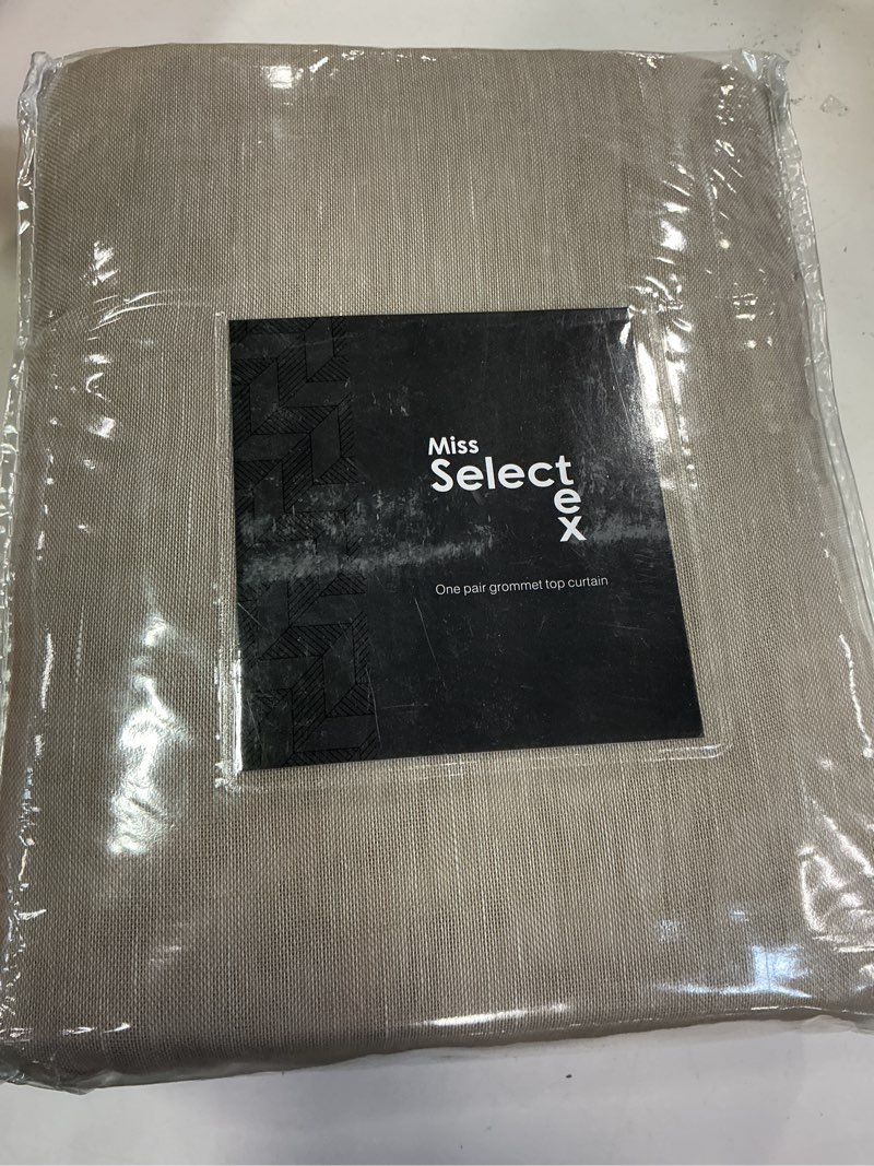 Condition photo showing New/Like New for YoungsTex Linen Semi Sheer Curtains 63 Inch Length 2 Panels for Living Room - Light Filtering Drapes with Bronze Grommet Beige Window Treatments for Country Office Bedroom, 52 X 63 Inch 52"W x 63"L (Pack of 2) Natural