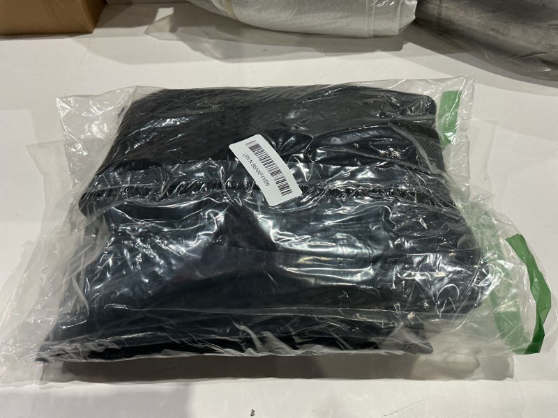 Condition photo showing Good Condition for black long no hook waffle weave shower curtain with snap-in liner replacement, 230gsm waterproof fabric hotel shower curtain set for bathroom, through mesh top window,71wx80h 71"w x 80"l (pack of 1) black