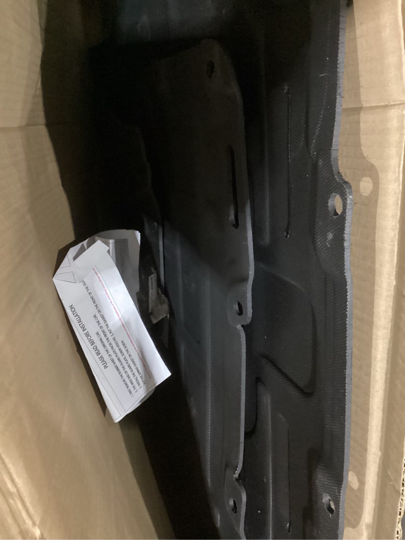 Condition photo showing Good Condition for engine splash shield fit for audi q7 2017-2024 lower engine case guard under engine cover fit for audi q8 sq8 2019-2025 front engine guard + transmission guard mud flaps engine+gearbox guard