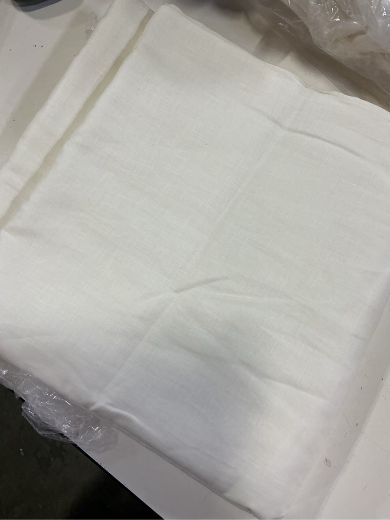 Condition photo showing Good Condition for european linen curtain, 48x120, ivory