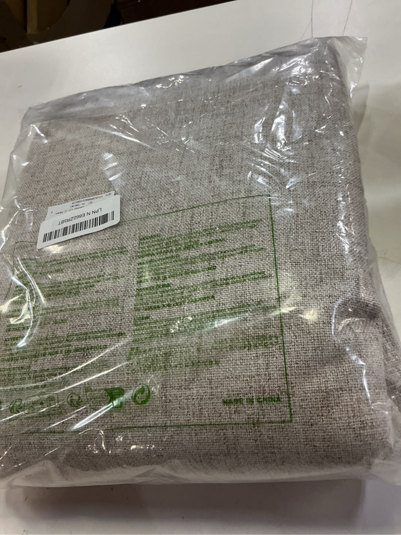 Condition photo showing Good Condition for nicetown 100% blackout linen curtains 90" long for bedroom, thermal insulated living room curtains with liner, farmhouse style linen blend window draperies for dining room (2 panels, 52" w, natural) natural 52"w x 90"l (pack of 2)