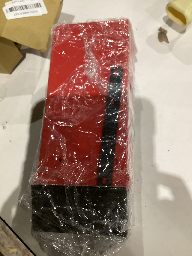 Condition photo showing Good Condition for 2-Pack Metal Hanging Chicken Feeder with Lid – Waterproof Gravity Poultry Feeder Trough, Automatic Chicken Coop Accessories (Black + Red)