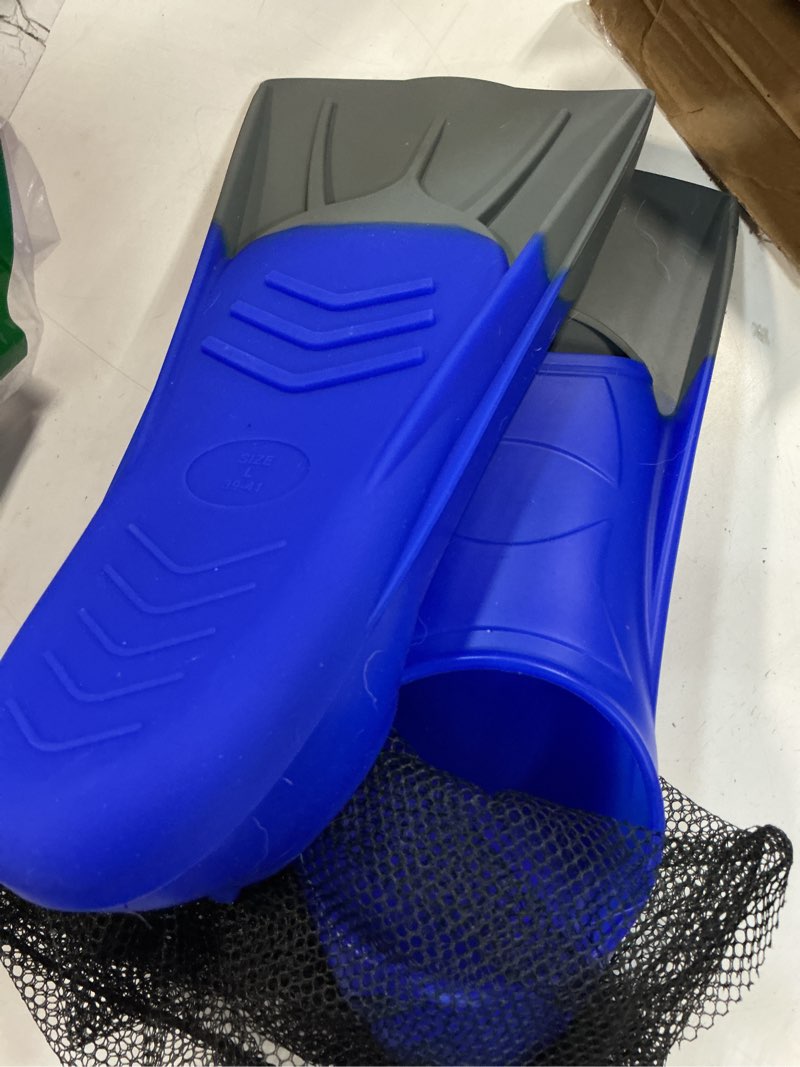 Condition photo showing As Is for Gintenco Swim Fins, Swim Training Fins for Snorkeling Swimming Diving, Travel Size Flippers with Bag?Floating Fins for Adults Men Women Kids …(Size L)
