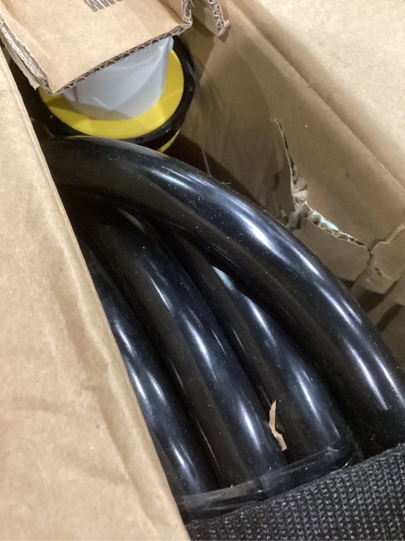 Condition photo showing As Is for 50 Amp Generator Cord, 25FT 50 Amp RV Extension Cord with Twist Lock, Generator Cable 50A 4 Prong Yellow, NEMA 14-50P/SS2-50R Heavy Duty STW Wire for RV Camper & House 25 FT Yellow