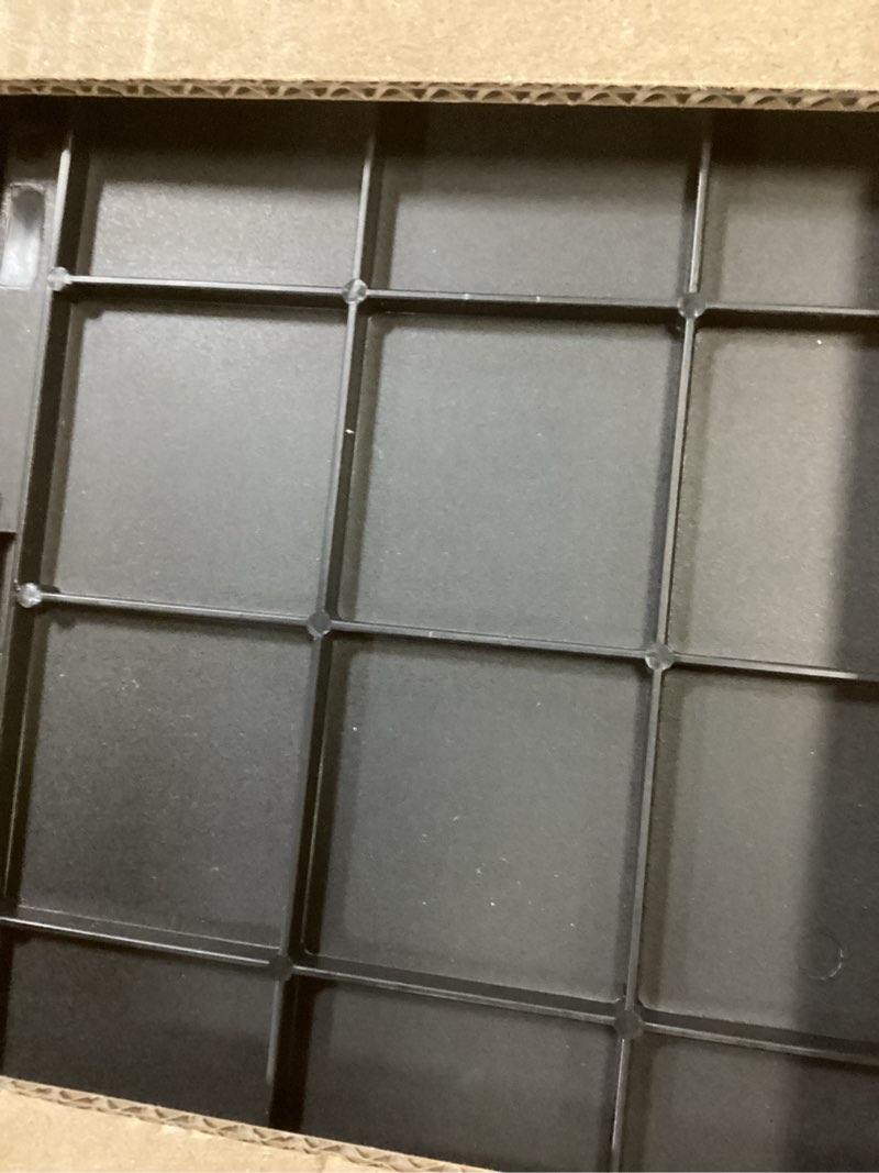 Condition photo showing As Is for CleverMade Collapsible Shopping Basket, Obsidian, 3PK - 24L (6 Gal) Reusable Plastic Grocery Shopping Baskets, Holds 25lbs Per Basket - Small Foldable Storage Crates with Handles Black - Shopping Basket - Pack of 3