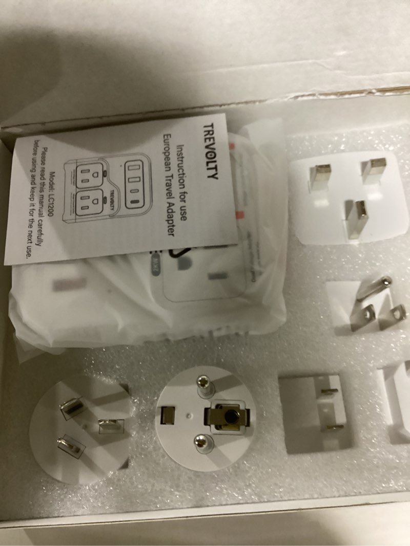 Condition photo showing New/Like New for 2000W Voltage Converter US to Europe for Hair Dryers, 7-in-1 220V to 110V Converter for European Travel with 3 AC/2 USBA/2 USBC Ports (PD20W), Universal Travel Adapter (White)