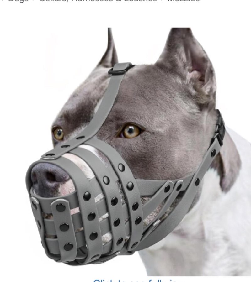 Mayerzon Basket Muzzle for Pitbull to Prevent Biting Eating