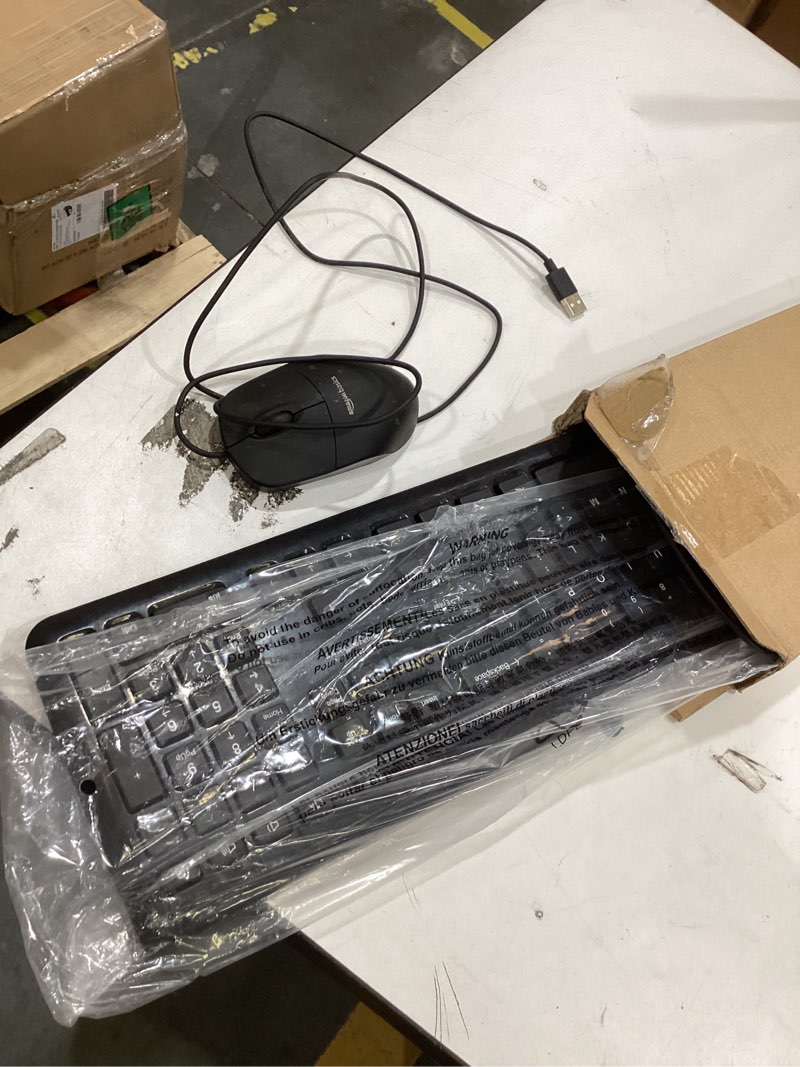 Condition photo showing Good Condition for amazon basics wired keyboard and mouse bundle, full-sized, qwerty layout, black single 1-pack